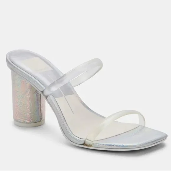 Dolce Vita Noles Iridescent round heel sandals - Picture 3 of 7